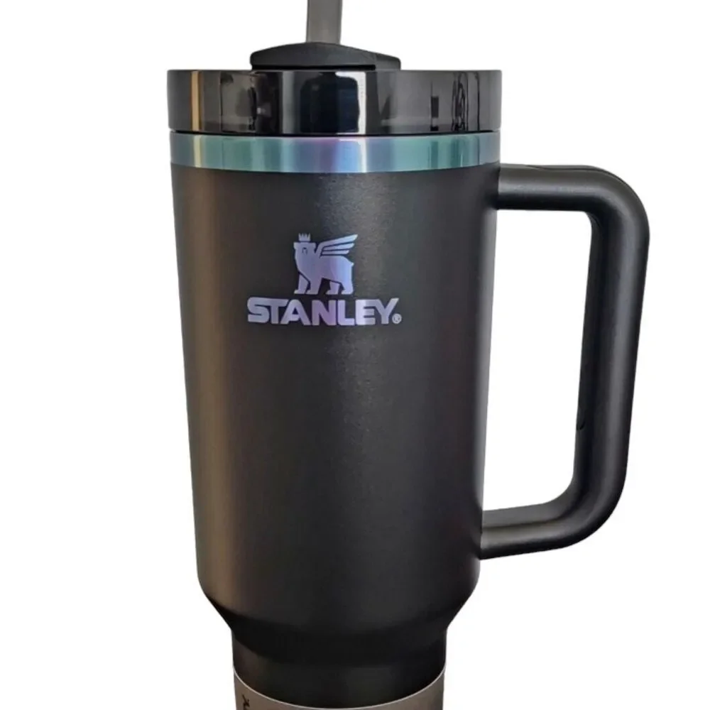Stanley 40 oz. Quencher H2.0 FlowState Tumbler Black Chroma Water Cup Bottle NEW - Picture 8 of 8